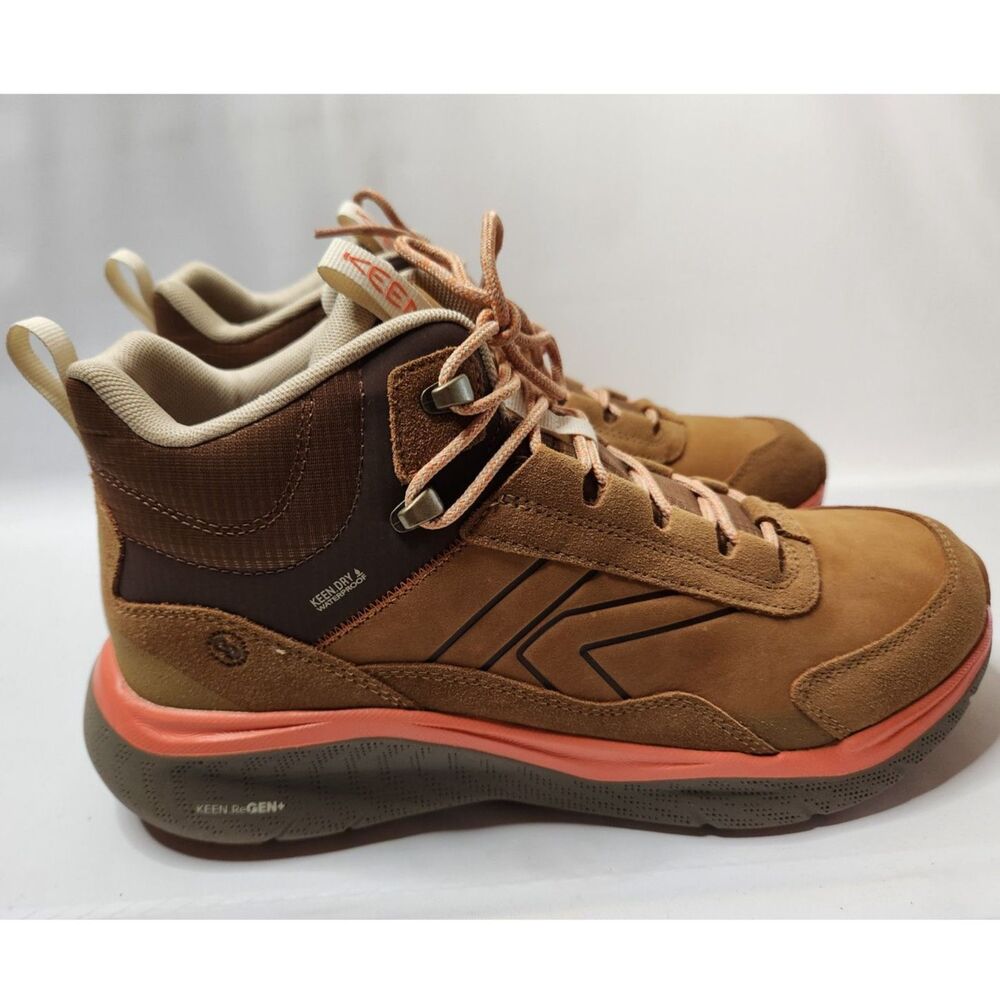 KEEN Leiki Leather Mid Waterproof Women’s 11 Chipmunk/Bison